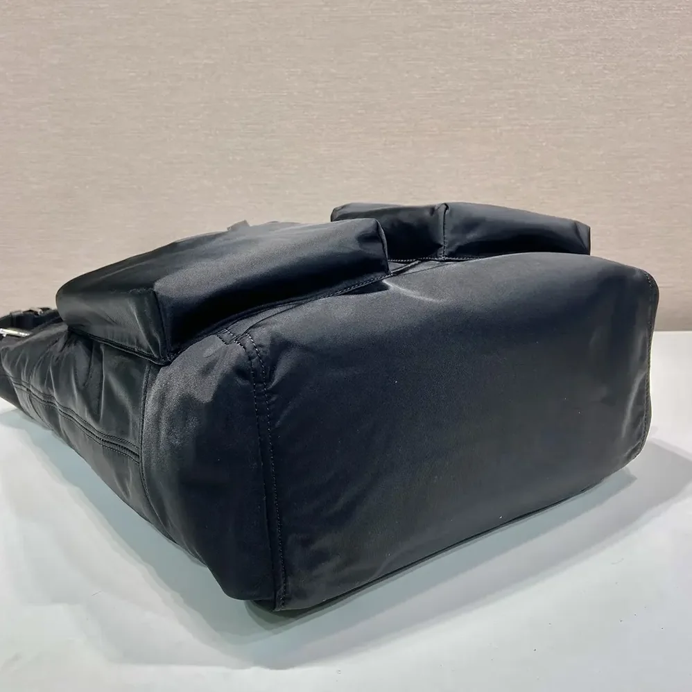 Prada Re-Nylon and Leather Tote Bag for Men in Black