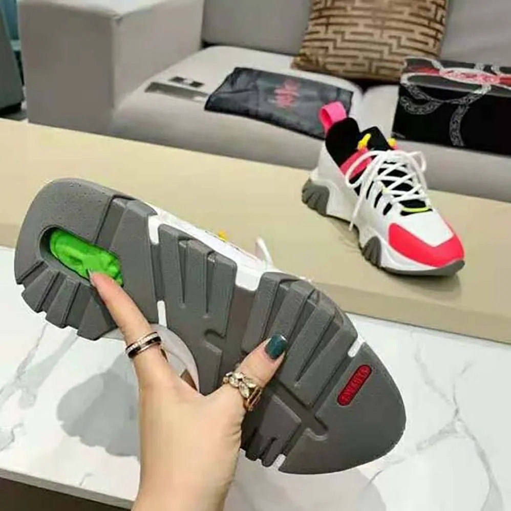 Versace Squalo Knit Sneakers for Women in Pink