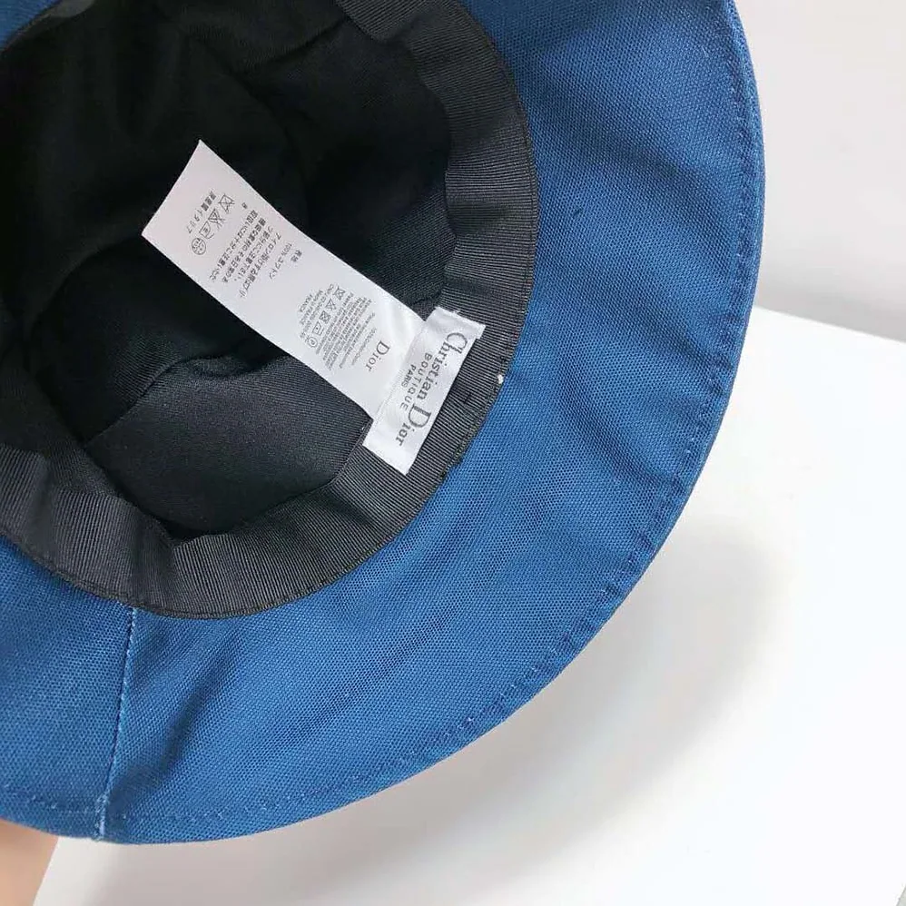 Dior Dioralps Small-brim Bucket Hat Blue Three for Women in Tone Technical Fabric