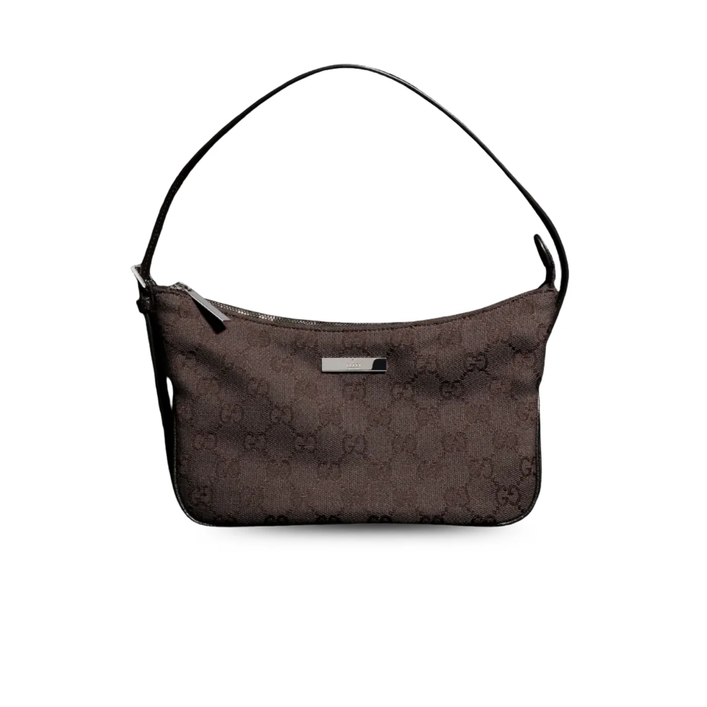 Gucci Lady Lunetta Small Shoulder Bag in Dark Brown Palladium Hardware Gucci Lady Lunetta Small Shoulder Bag in Dark Brown Palladium Hardware