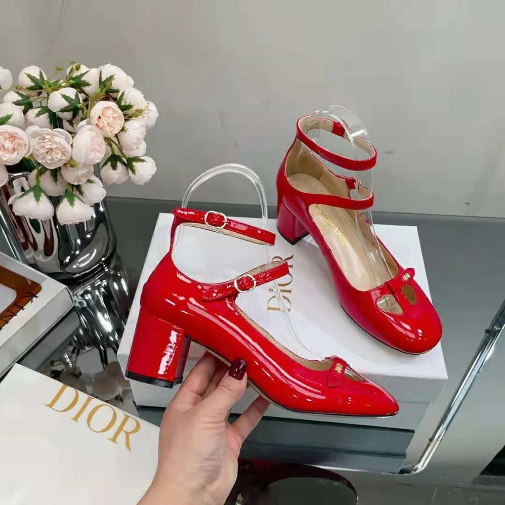 Dior Aime Dior Pump Red Patent Calfskin for Women Dior Aime Dior Pump Red Patent Calfskin for Women
