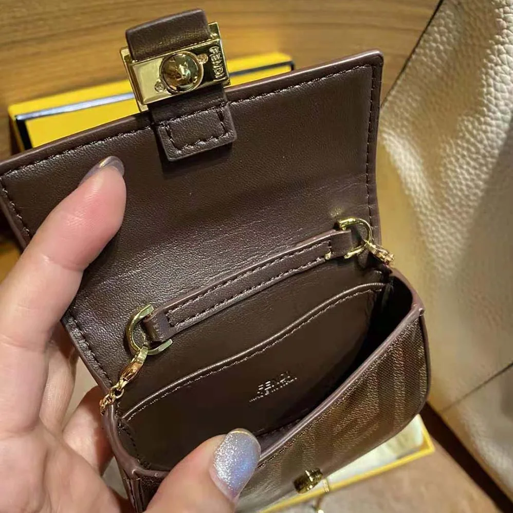 Fendi Nano Baguette Charm Fabric Charm for Women in Brown