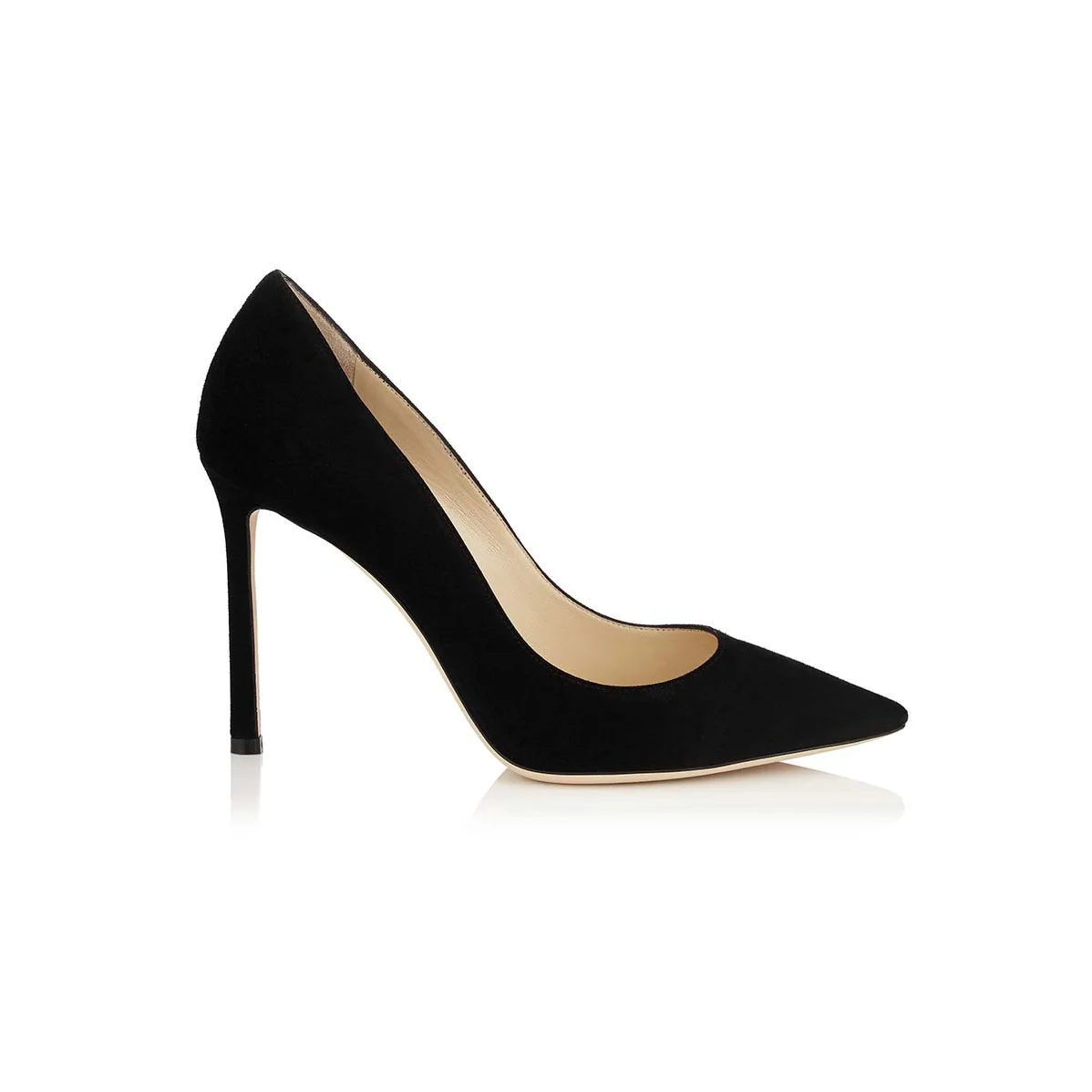 Jimmy Choo Romy 100 Suede Pointy Toe Pumps Shoes Black for Women Jimmy Choo Romy 100 Suede Pointy Toe Pumps Shoes Black for Women