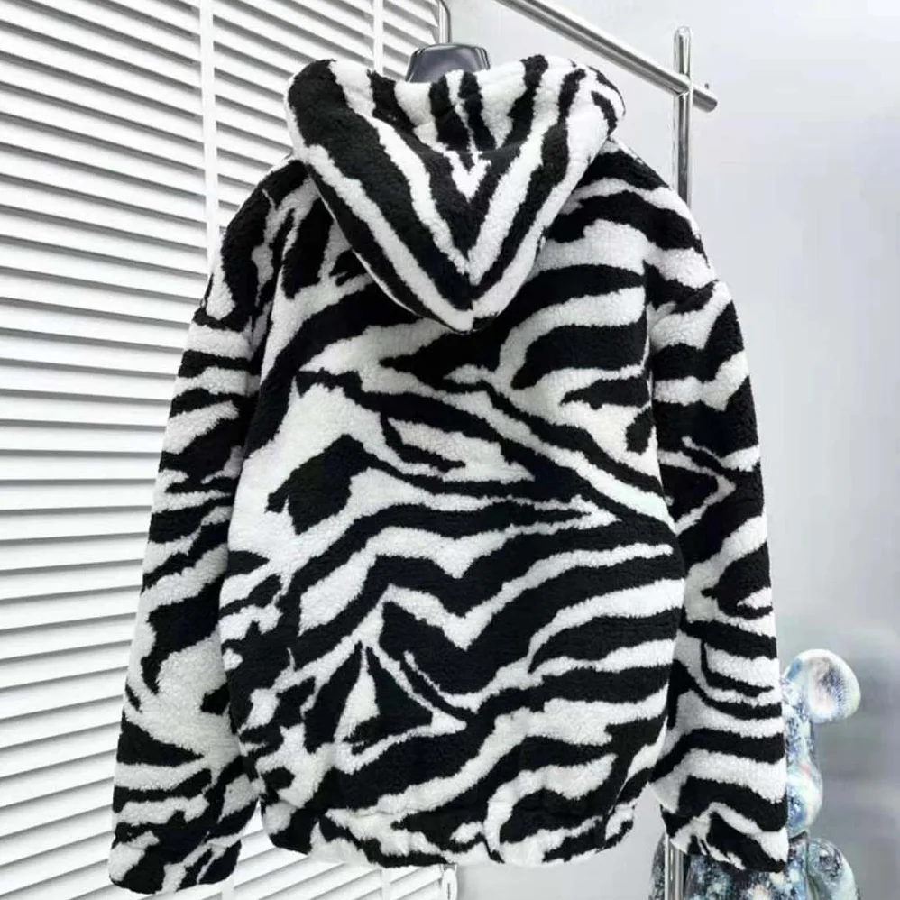 Celine Jacket in Tiger-print Fleece for Men in White Celine Jacket in Tiger-print Fleece for Men in White