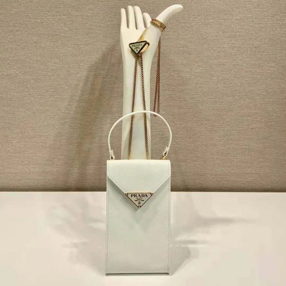 Prada Saffiano Leather Mini-Bag for Women in White