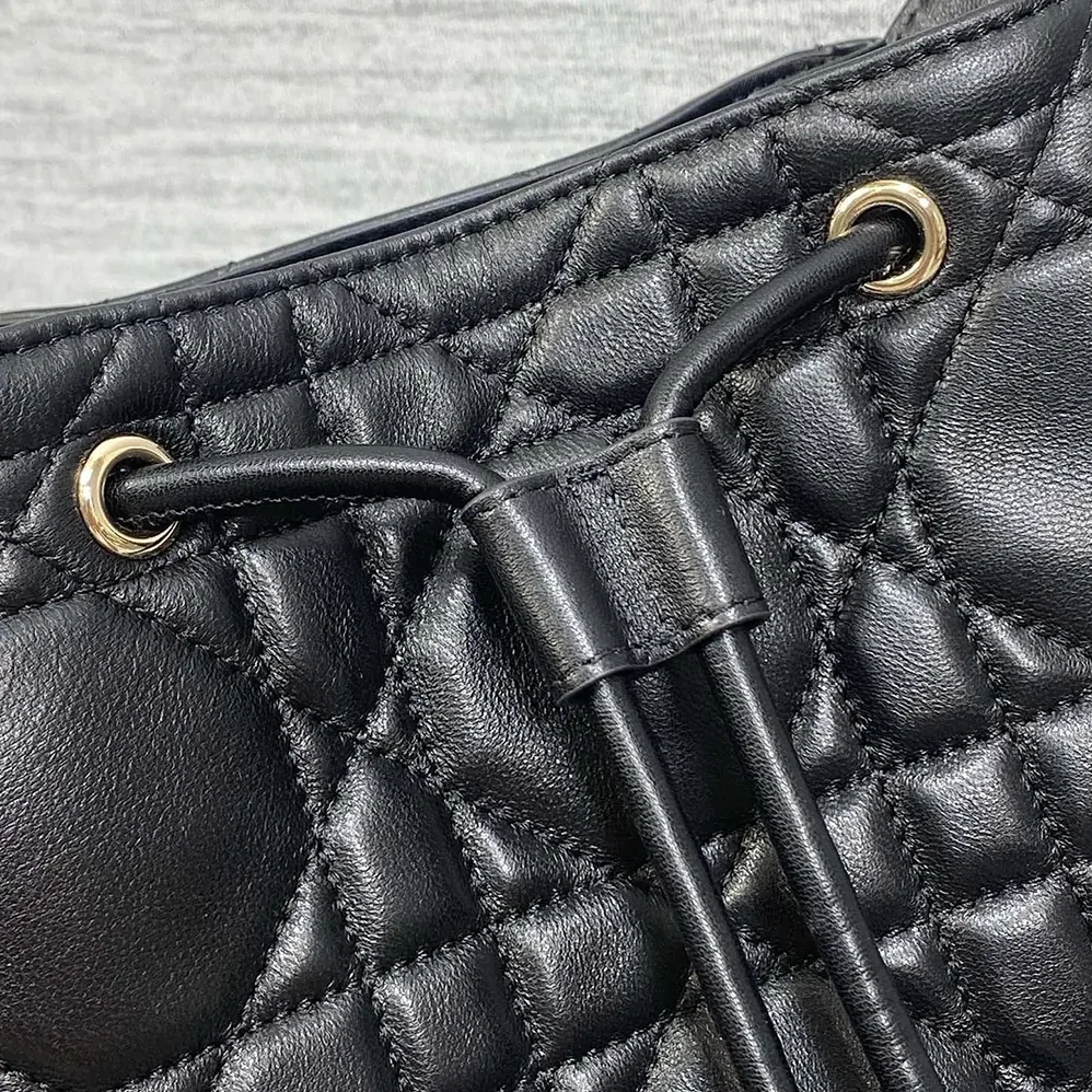 Dior Small D-Motion Bag Black Macrocannage Lambskin for Women Dior Small D-Motion Bag Black Macrocannage Lambskin for Women