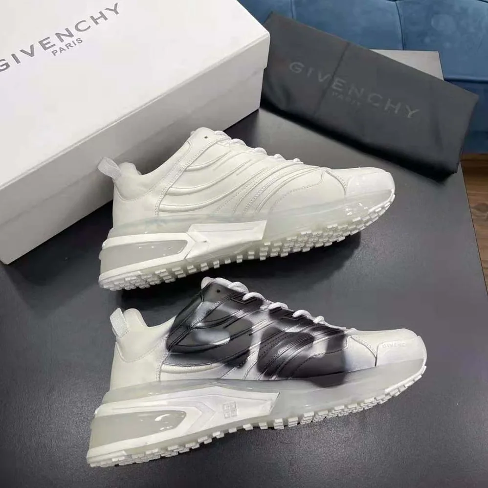 Givenchy Giv 1 Sneakers in Leather with Tag Effect Print for Men in White