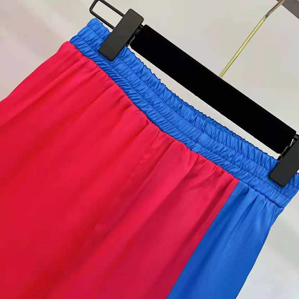 Dior Chez Moi Shorts Bright Pink and Fluorescent Blue Silk Twill for Women