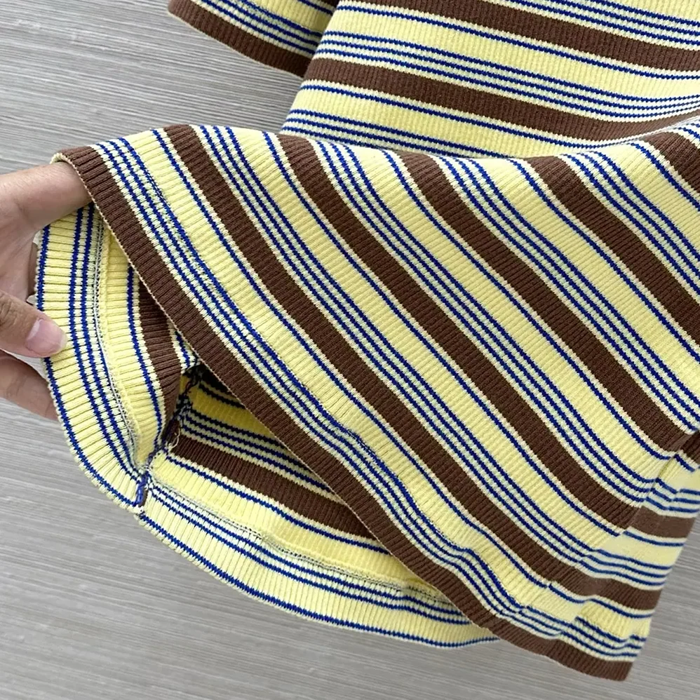 Fendi Top Multicolor Striped Cotton Jumper for Women