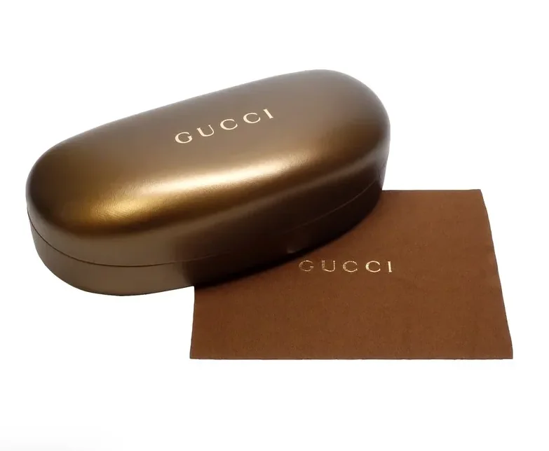 Gucci Bronze Clamshell Hard Eyeglass Case Gucci Bronze Clamshell Hard Eyeglass Case