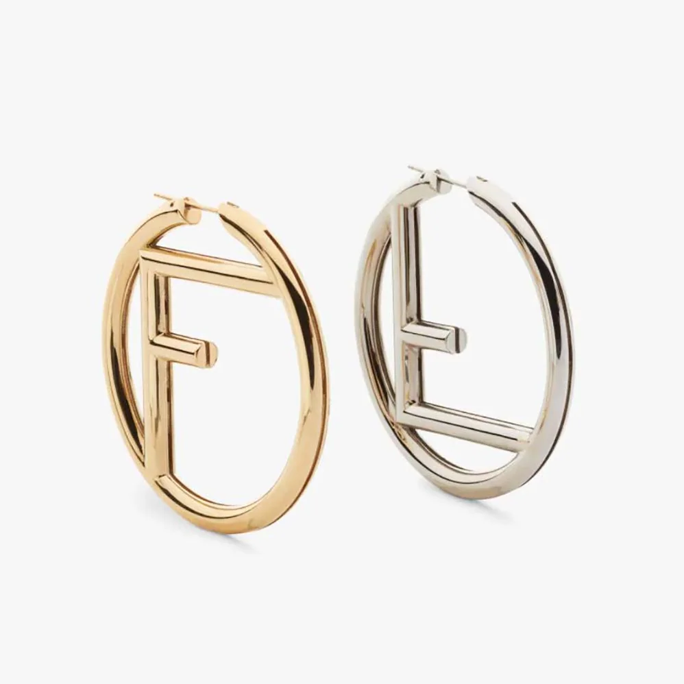 Fendi F Is Fendi Earrings Gold and Palladium Earrings for Women Fendi F Is Fendi Earrings Gold and Palladium Earrings for Women