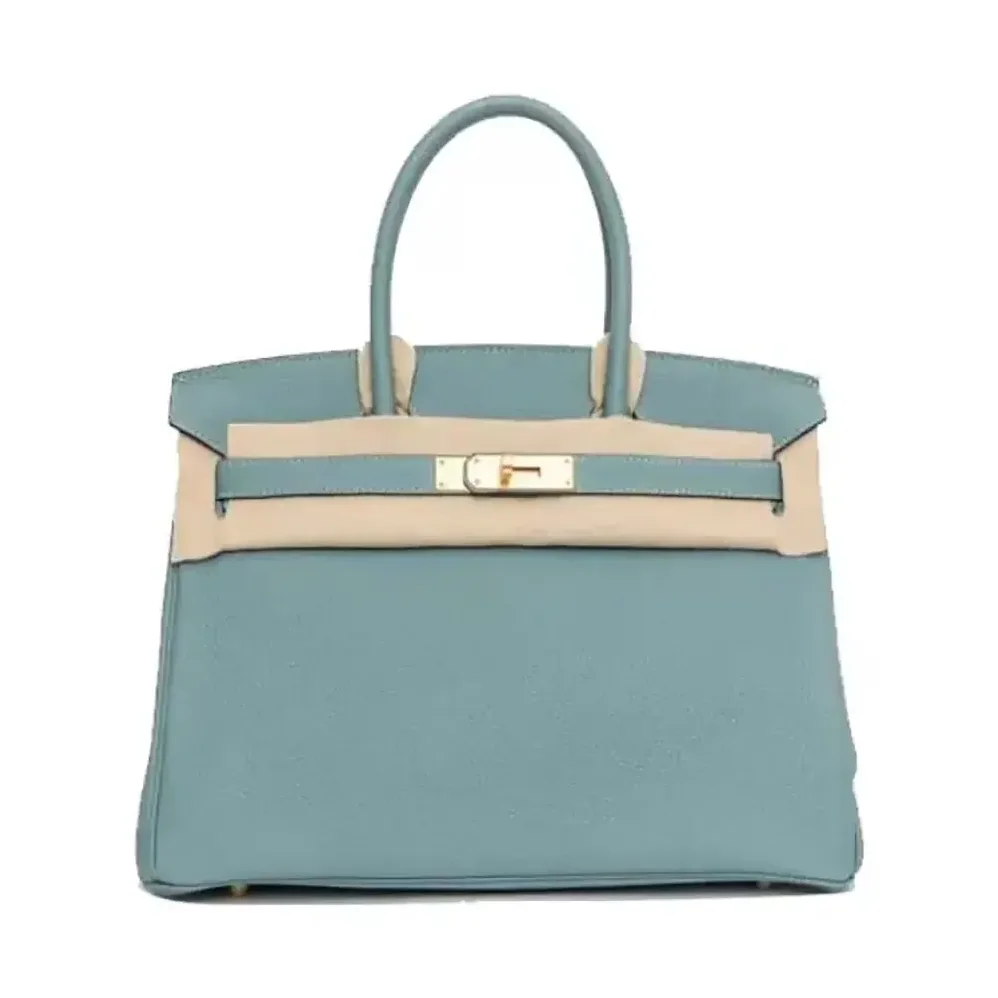 Hermes Birkin 30 Bag in Epsom Leather with Gold Hardware in Blue/Gold Hermes Birkin 30 Bag in Epsom Leather with Gold Hardware in Blue/Gold