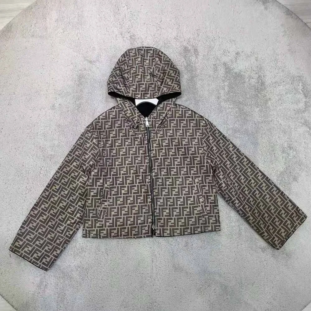 Fendi Hooded Jacket with Patch Pockets and Wide for Women Fendi Hooded Jacket with Patch Pockets and Wide for Women