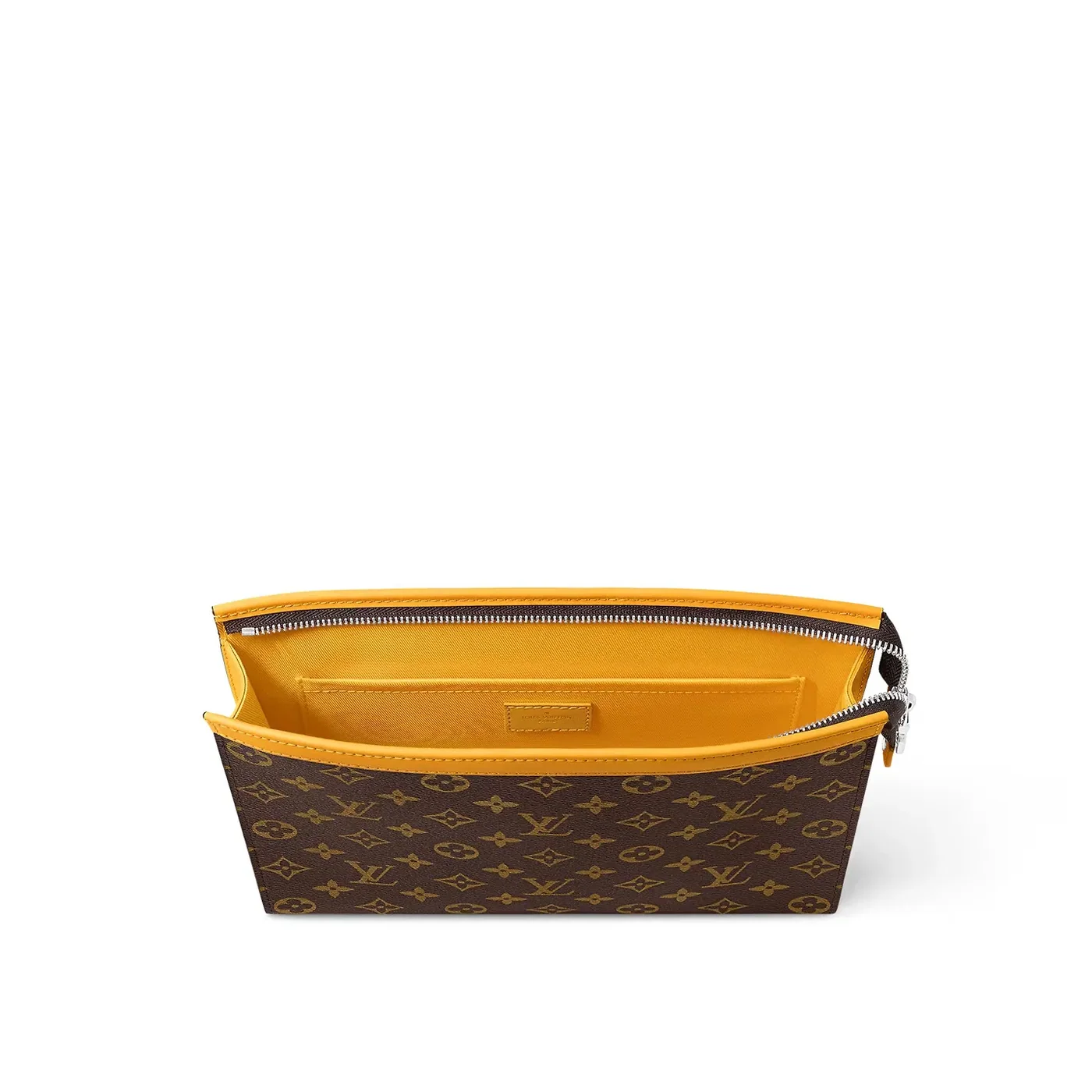 Louis Vuitton Pochette Voyage MM Pouch in Yellow Silver Hardware