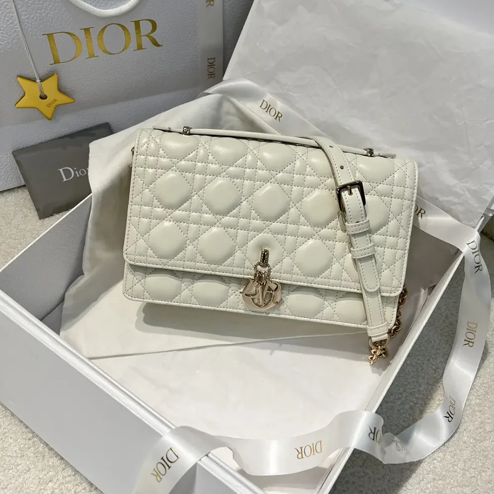 Dior My Dior Top Handle Bag Latte Cannage Lambskin for Women Dior My Dior Top Handle Bag Latte Cannage Lambskin for Women