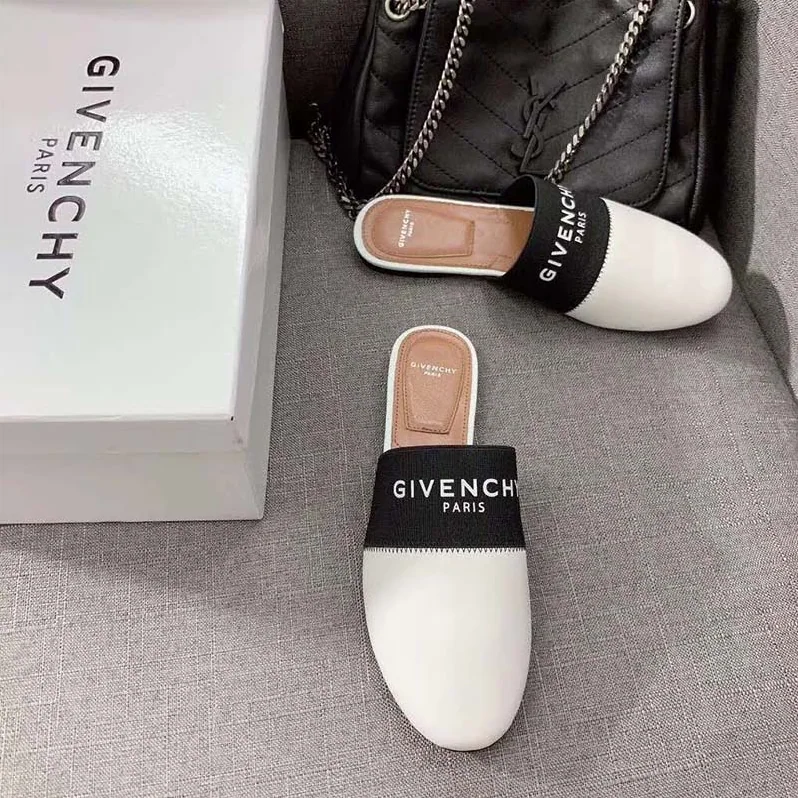 Givenchy Shoes Givenchy Paris Leather Mules for Women in White