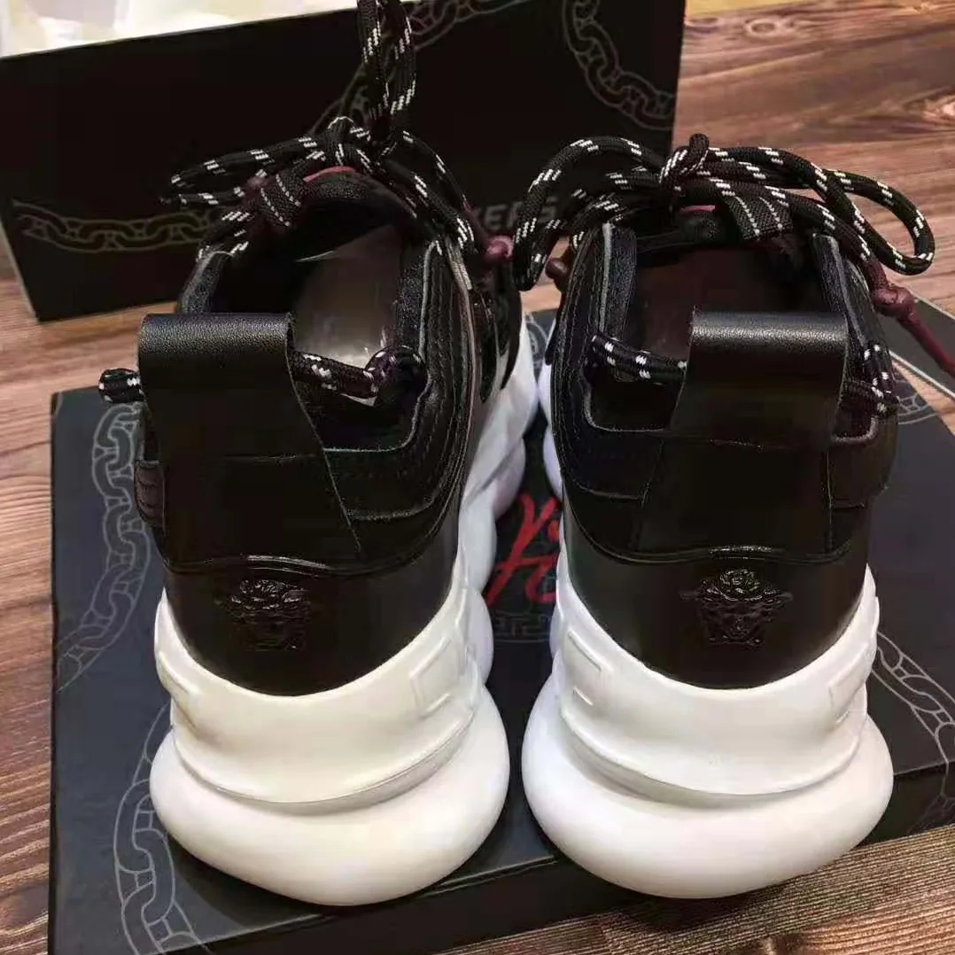 Versace Chain Reaction Sneakers for Men in Black