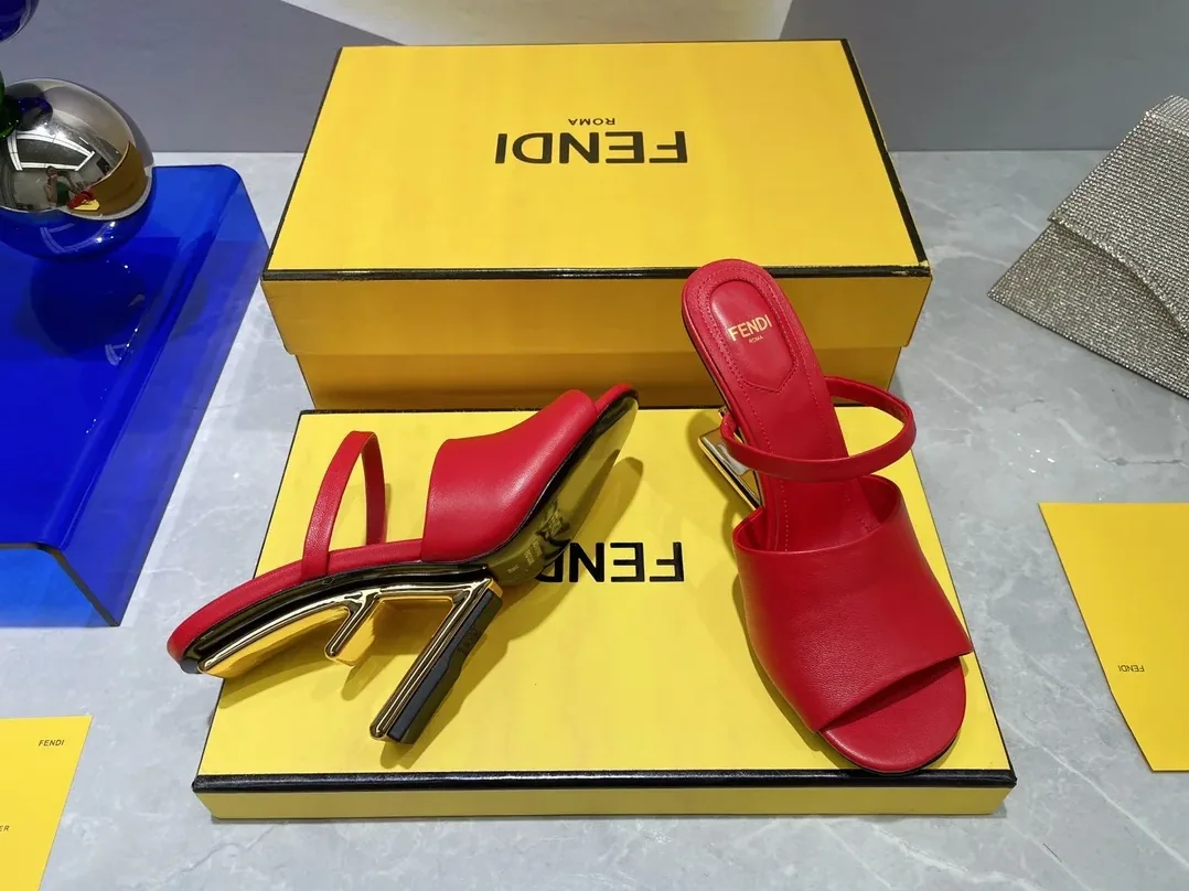 Fendi First Red High in Heeled Sandals Fendi First Red High in Heeled Sandals