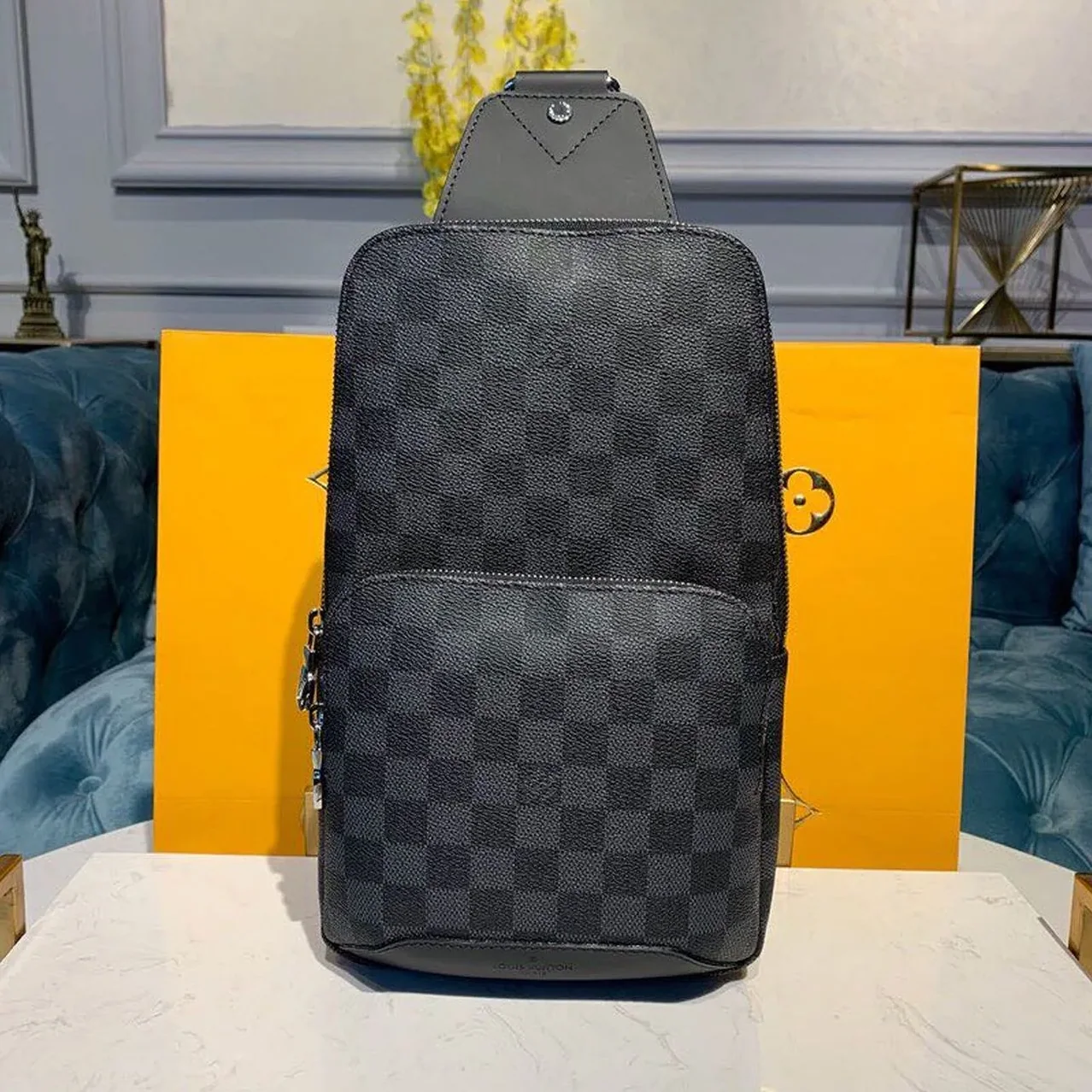 Louis Vuitton Avenue Sling Bag Damier Graphite Canvas Spring/Summer Collection , Black Louis Vuitton Avenue Sling Bag Damier Graphite Canvas Spring/Summer Collection , Black