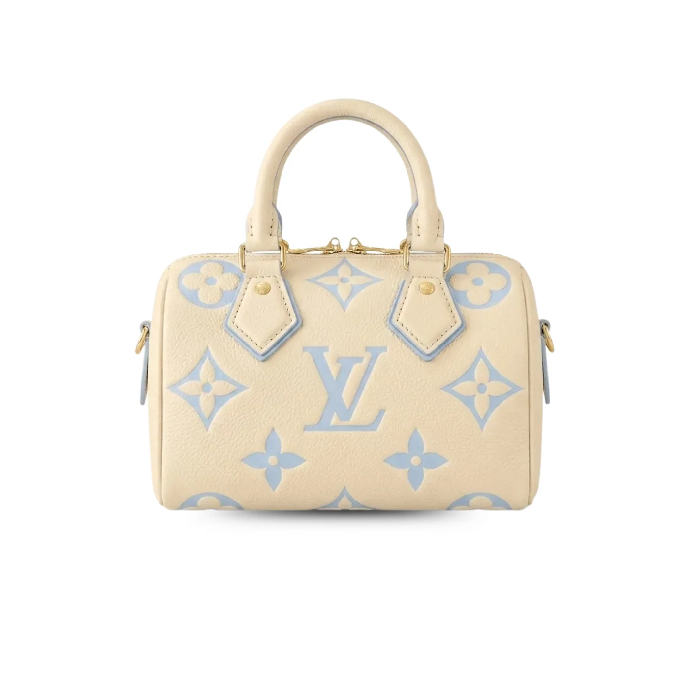 Louis Vuitton Speedy Bandouliere 20 Top Handle Bag in White Hardware