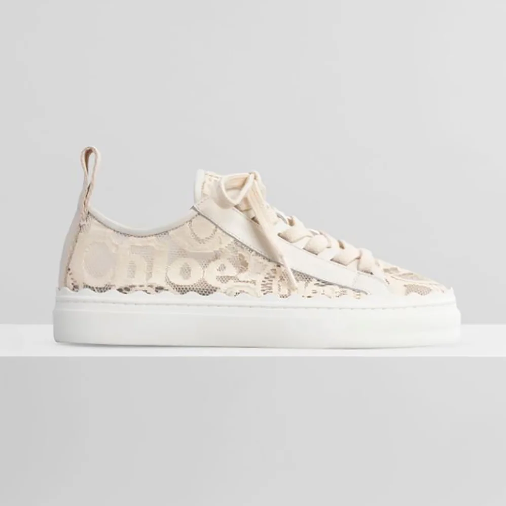 Chloe Lauren Sneaker in Lace for Women in Sandy