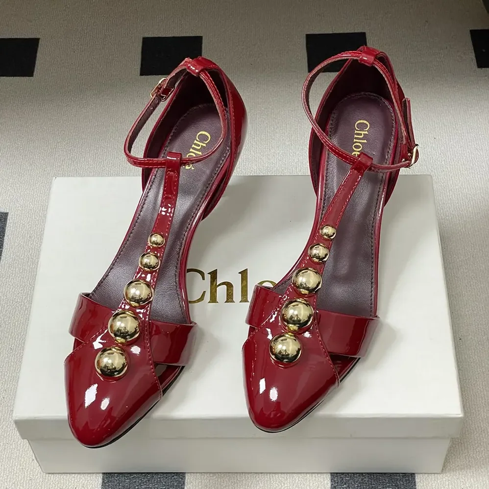 Chloe Cleia Heeled Sandal for Women in Red Chloe Cleia Heeled Sandal for Women in Red