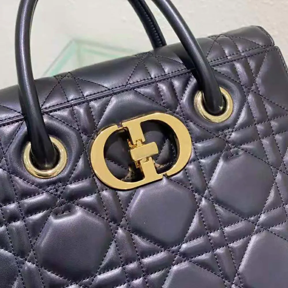 Dior Medium ST Honore Tote Black Macrocannage Lambskin for Women Dior Medium ST Honore Tote Black Macrocannage Lambskin for Women