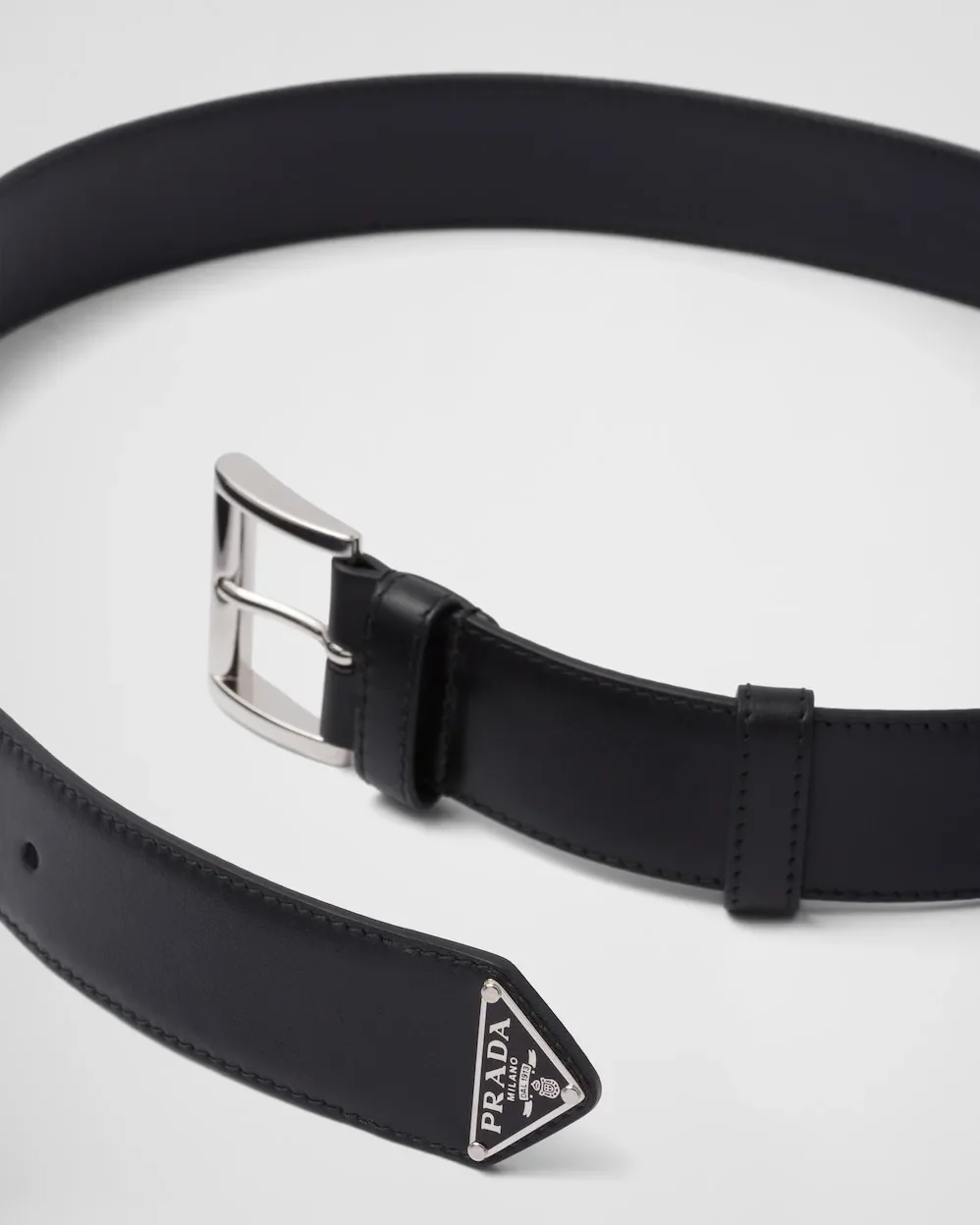 Prada Leather Belt Black 1CC545_8NQ_F0002 Prada Leather Belt Black 1CC545_8NQ_F0002