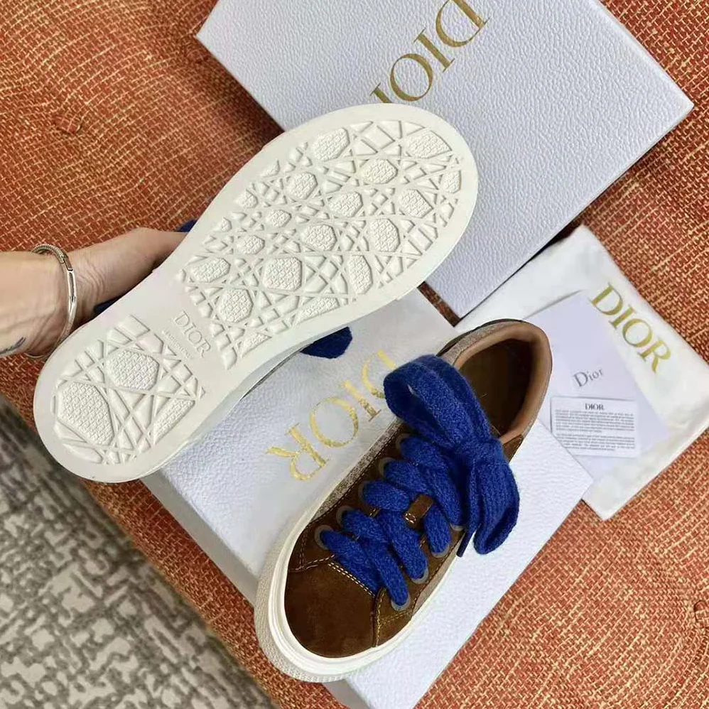 Dior B33 Sneaker Brown and Cream Dior Oblique Jacquard and Brown Suede for Men Dior B33 Sneaker Brown and Cream Dior Oblique Jacquard and Brown Suede for Men