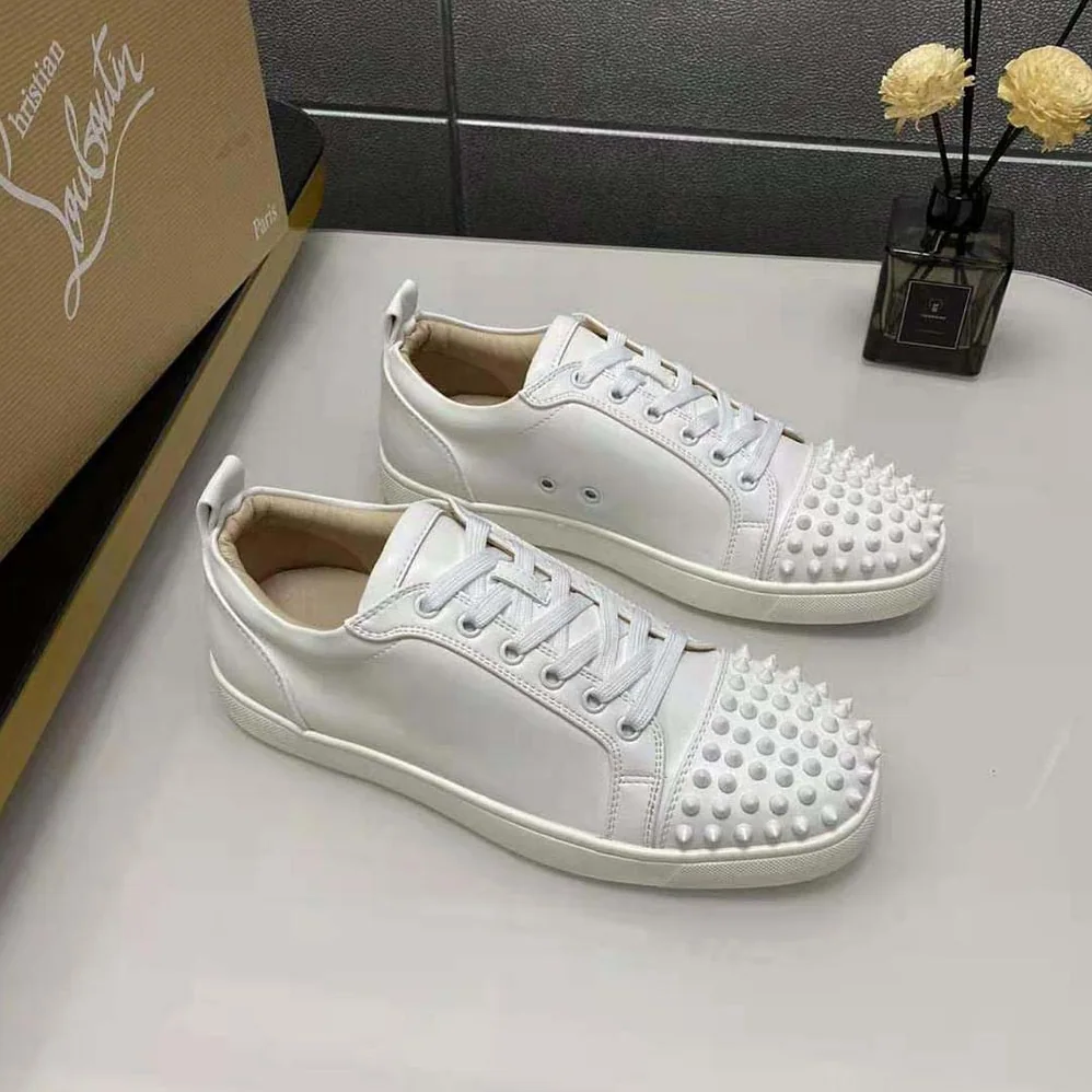 Christian Louboutin Louis Junior Spikes for Men in White