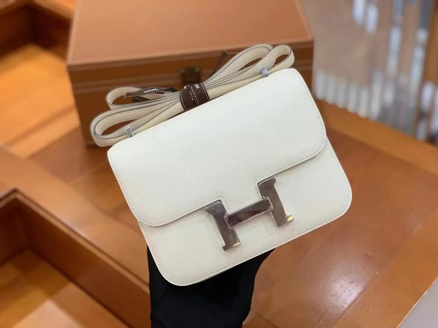 Hermes Constance 23 Epsom White Hermes Constance 23 Epsom White