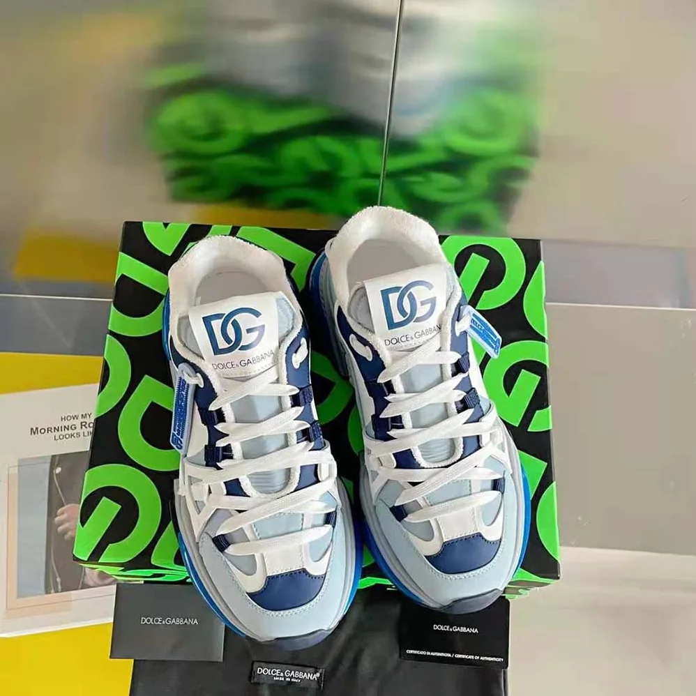 Dolce Gabbana D&G Mixed-Material Airmaster Sneakers for Unisex in Blue