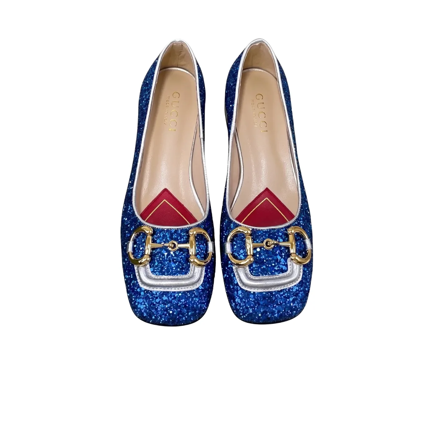 Gucci Lovelight Crystal Ballet Flat With Horsebit Red Gucci Lovelight Crystal Ballet Flat With Horsebit Red