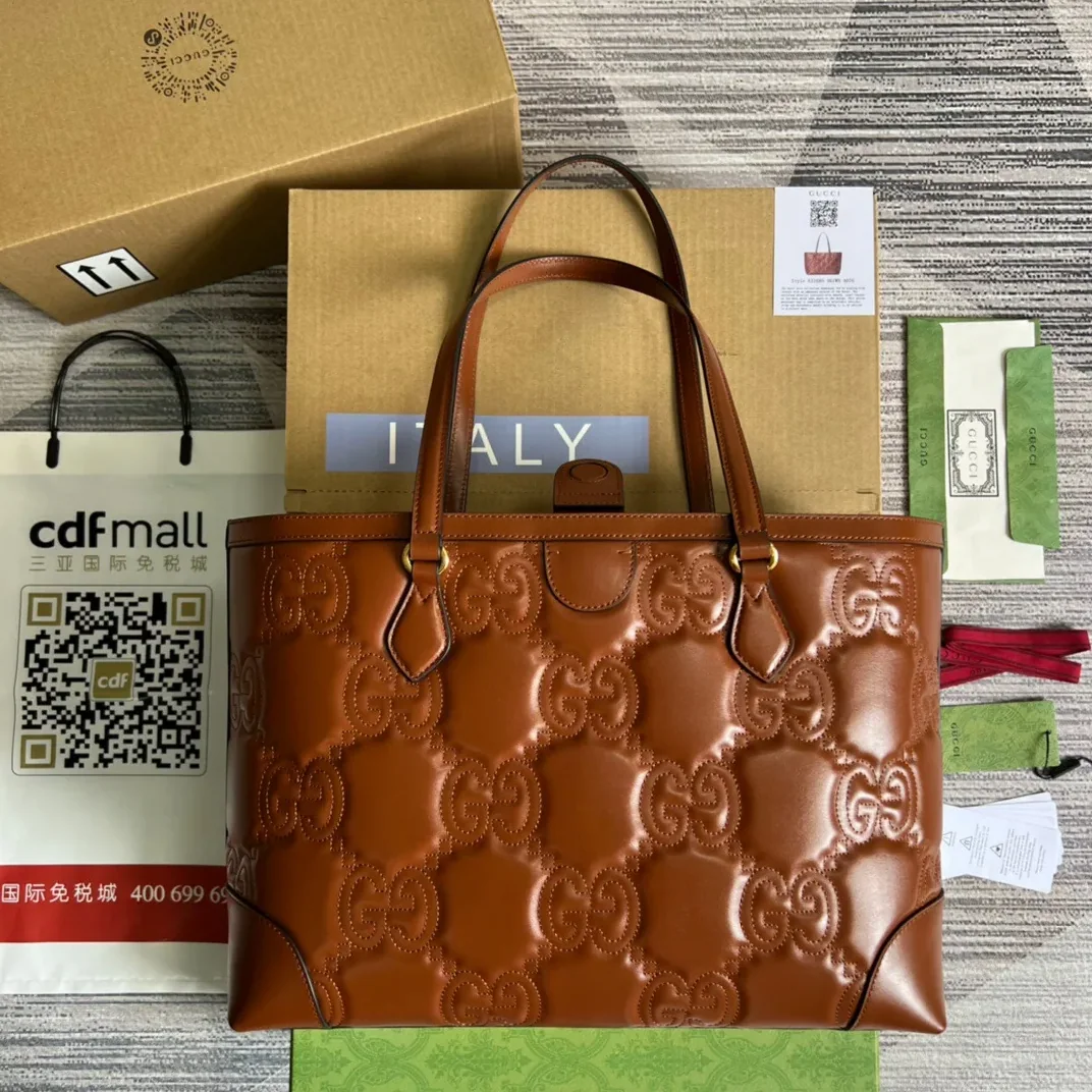 Gucci GG Medium Tote Brown Gucci GG Medium Tote Brown