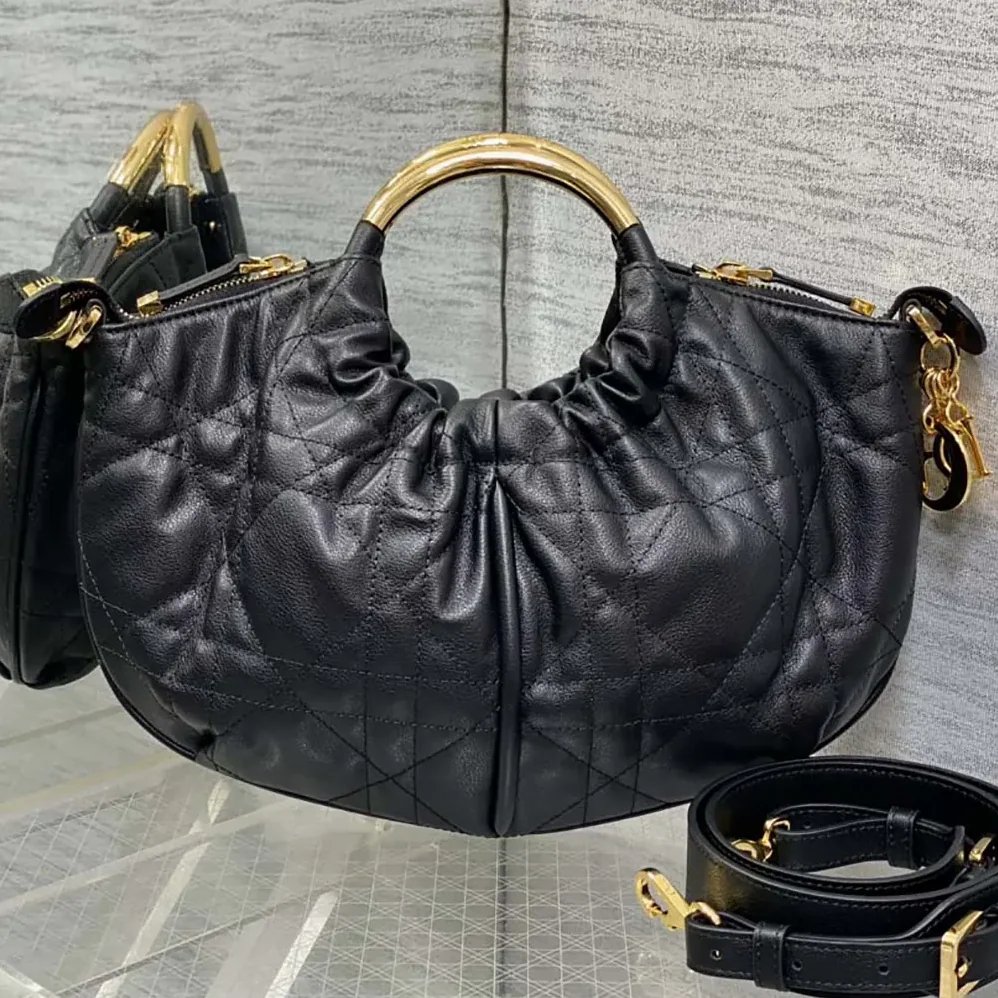 Dior Walk in Dior Purse Black Macrocannage Calfskin for Women Dior Walk in Dior Purse Black Macrocannage Calfskin for Women
