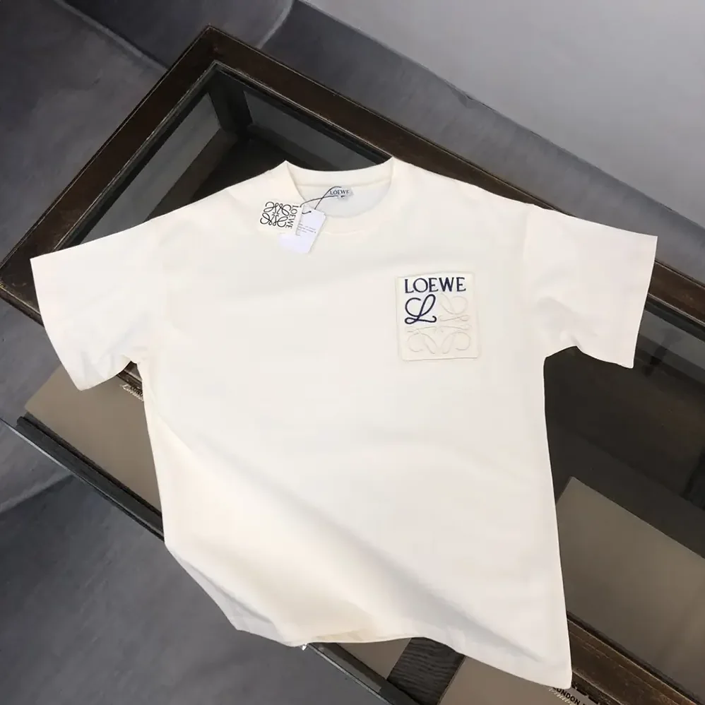 Loewe Relaxed fit T-shirt in Cotton for Men in White Loewe Relaxed fit T-shirt in Cotton for Men in White