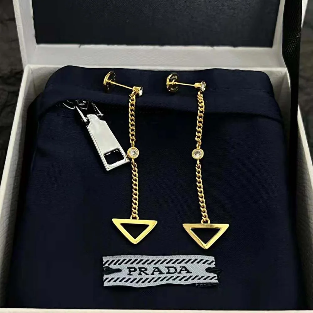 Prada Eternal Gold Cut-out Drop Earrings in Yellow Gold with Diamonds for Women Prada Eternal Gold Cut-out Drop Earrings in Yellow Gold with Diamonds for Women