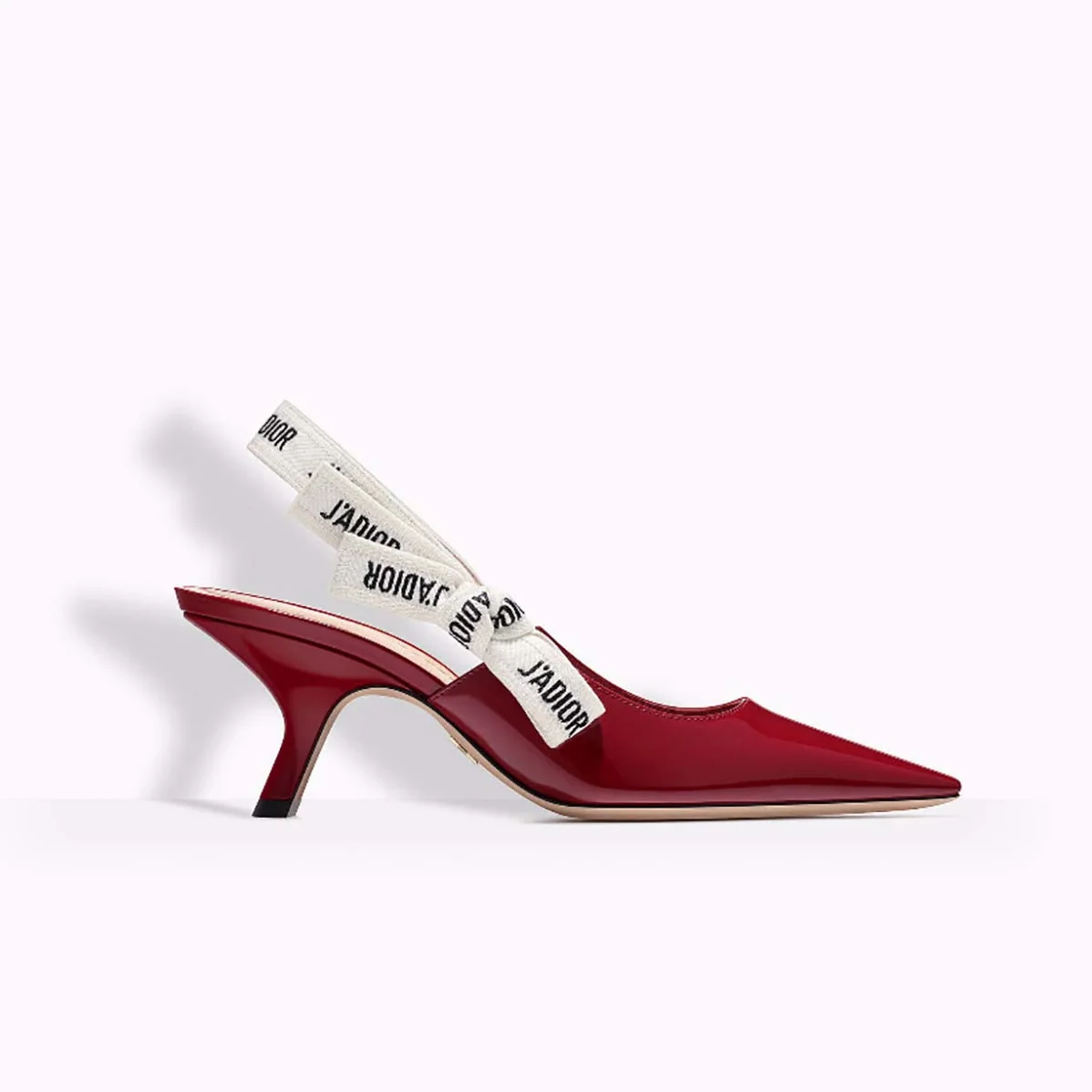 Dior Sling-Back Patent Leather J'Adior Ribbon 6.5cm Shoes for Women in Red