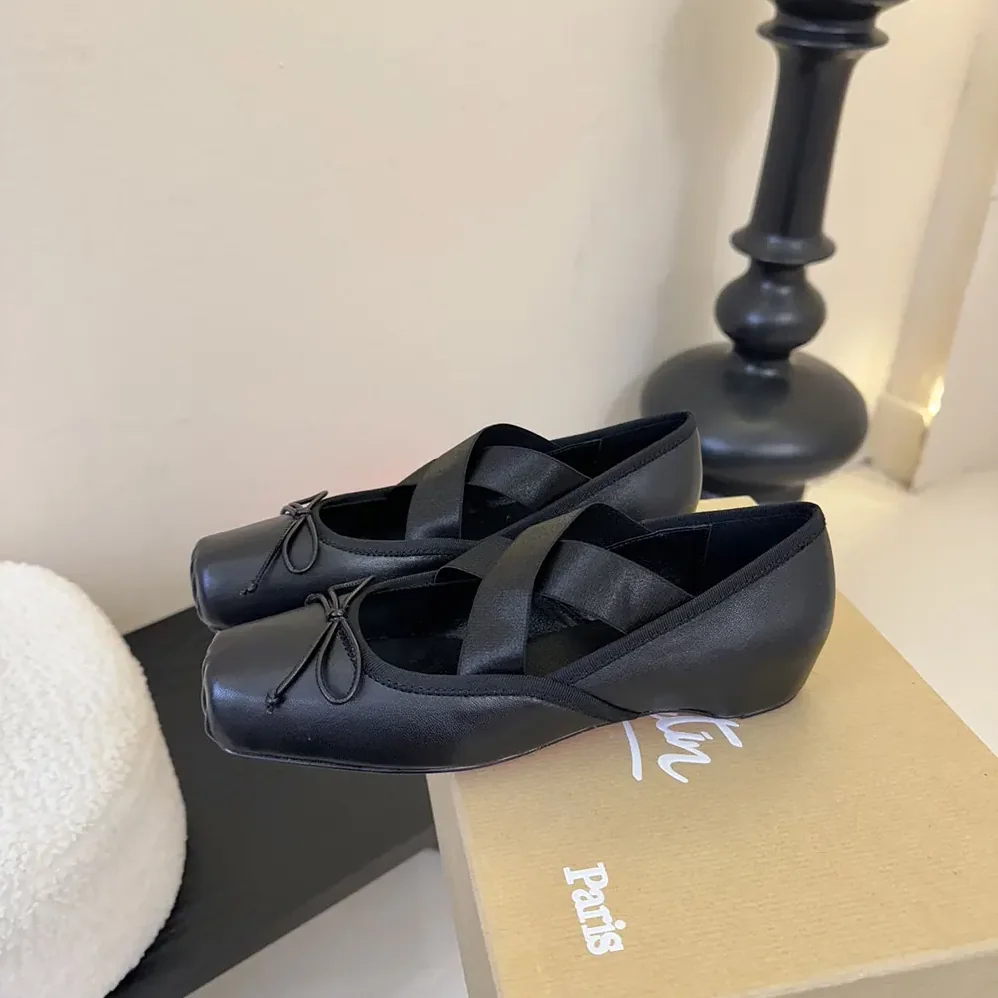 Christian Louboutin Cassiasticina Ballerinas Lamb Nappa Leather for Women in Black Christian Louboutin Cassiasticina Ballerinas Lamb Nappa Leather for Women in Black