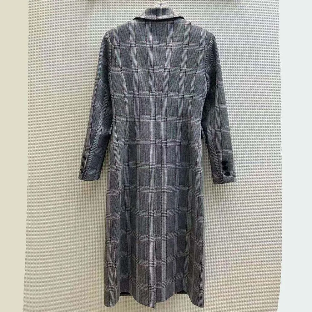 Prada Single-breasted Prince of Wales Mouliné Coat for Women