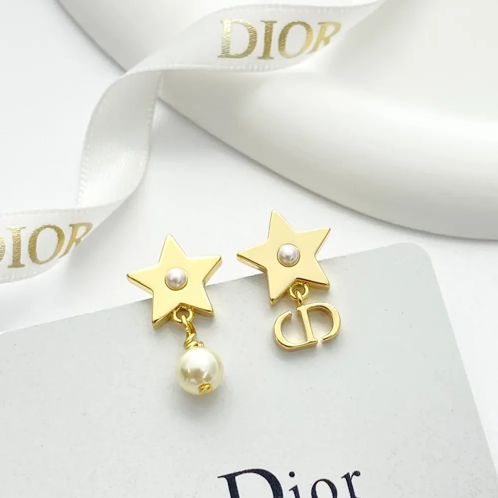 Dior Lucky Dior Earrings Gold for Women in Finish Metal
