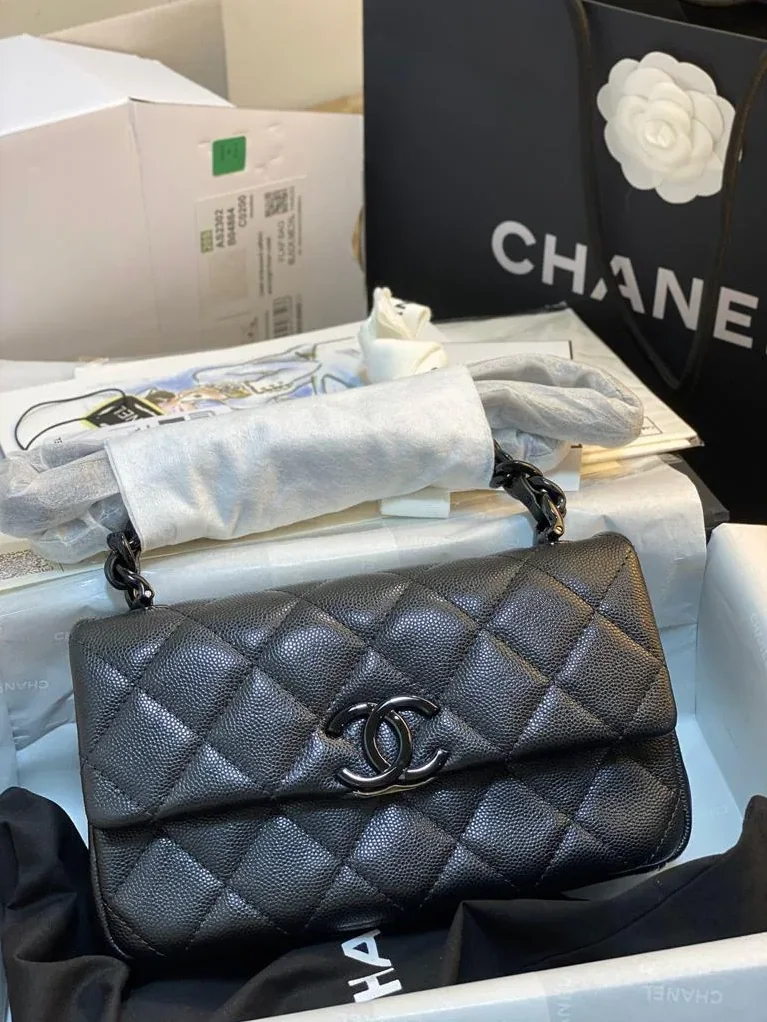 Chanel Flap Bag Small Crossbody in Black Black Hardware Chanel Flap Bag Small Crossbody in Black Black Hardware