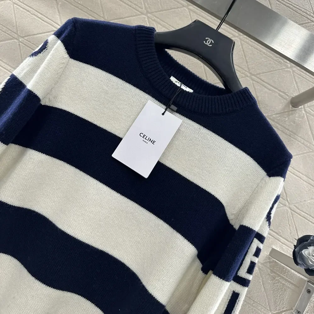 Celine Crewneck Sweater in Wool Cashmere for Women