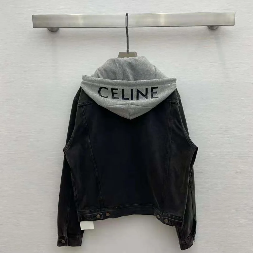 Celine Trucker Jacket in Charcoal Wash Denim for Men Celine Trucker Jacket in Charcoal Wash Denim for Men