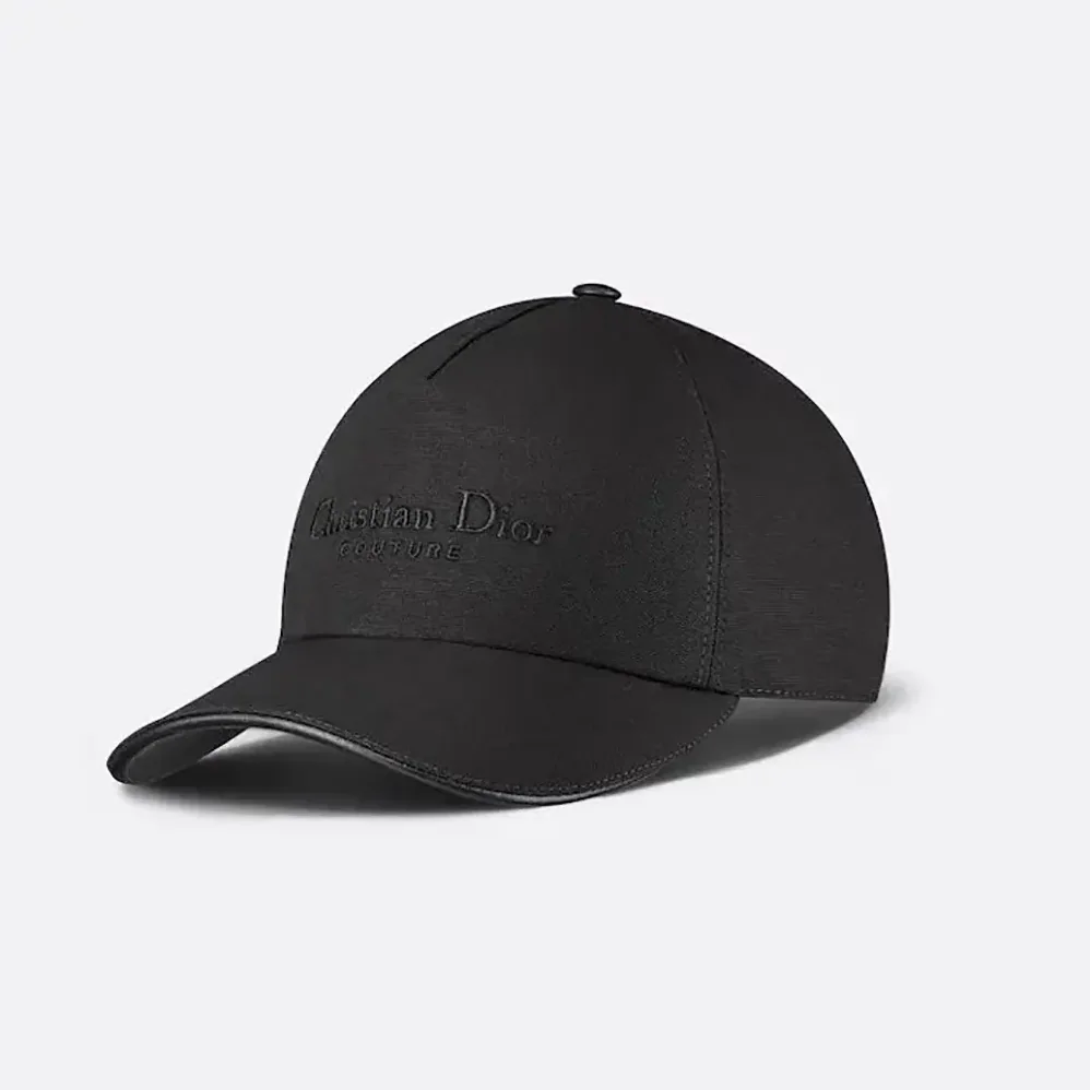 Dior Christian Dior Couture Baseball Cap Black Cotton Canvas for Unisex