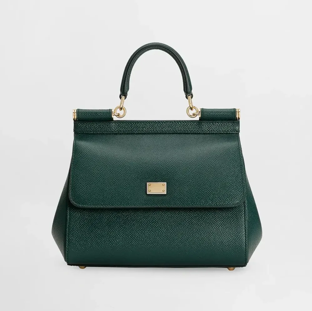 Dolce Gabbana D&G Small Sicily Handbag in Dauphine Calfskin for Women in Green Dolce Gabbana D&G Small Sicily Handbag in Dauphine Calfskin for Women in Green