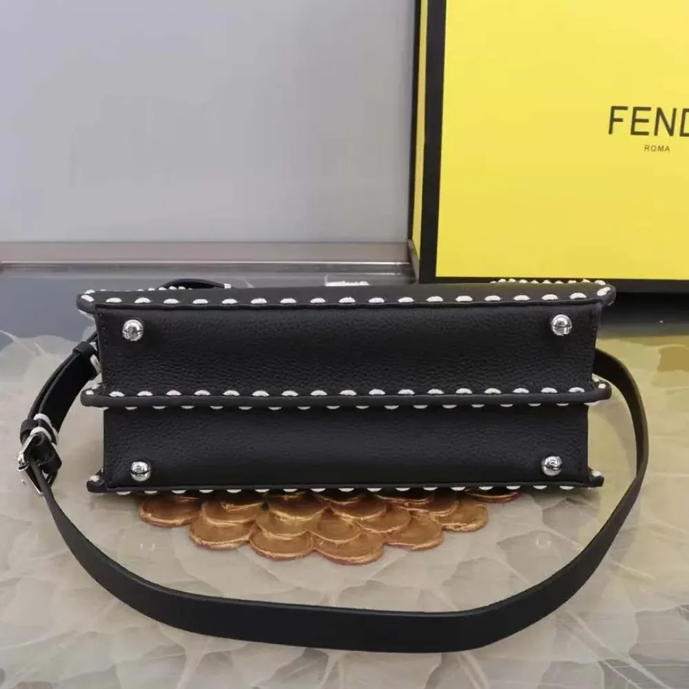 Fendi Peekaboo Iseeu Small Black Selleria Bag for Women Fendi Peekaboo Iseeu Small Black Selleria Bag for Women