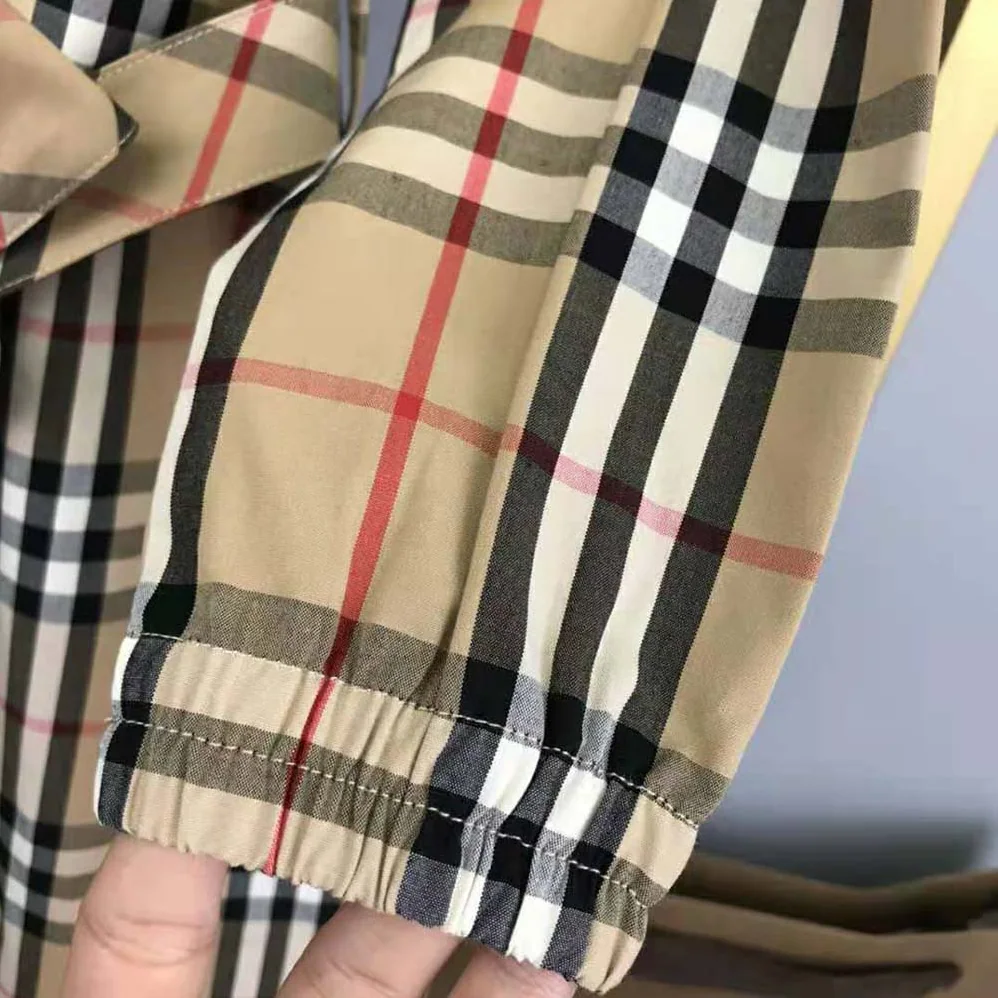 Burberry Kids' Check Cotton Gabardine Reversible Car Coat