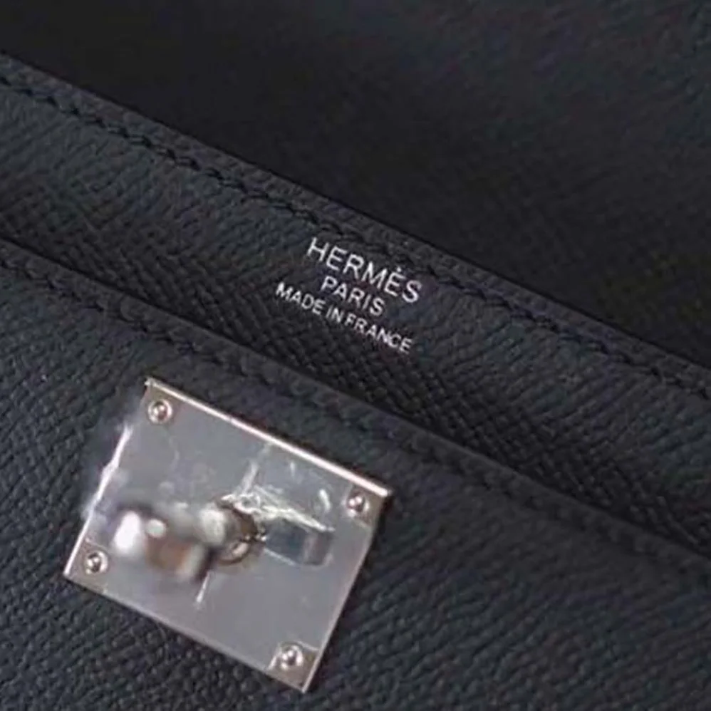 Hermes Kelly Depeches 25 Pouch for Men in Black