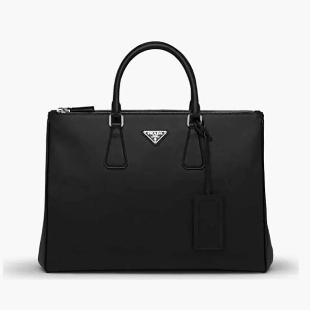 Prada Saffiano Leather Prada Galleria Bag for Men in Black